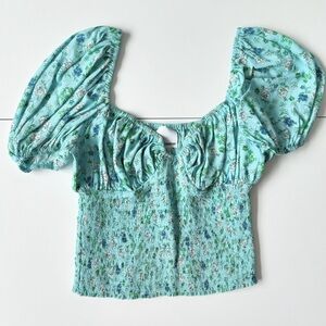 Isabel’s Cabinet turquoise floral top